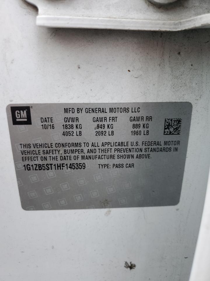 2017 Chevrolet Malibu Ls VIN: 1G1ZB5ST1HF145359 Lot: 82475105