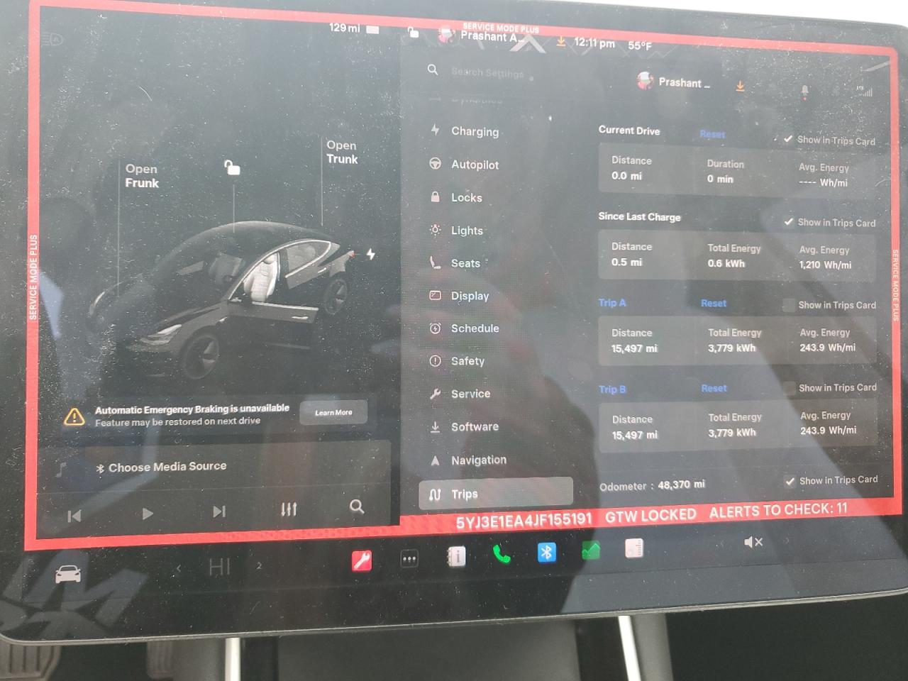 2018 Tesla Model 3 VIN: 5YJ3E1EA4JF155191 Lot: 90493045