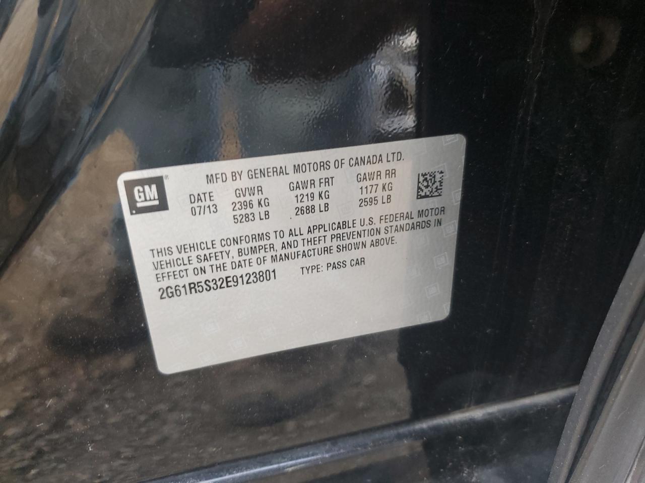 2014 Cadillac Xts Premium Collection VIN: 2G61R5S32E9123801 Lot: 86300195