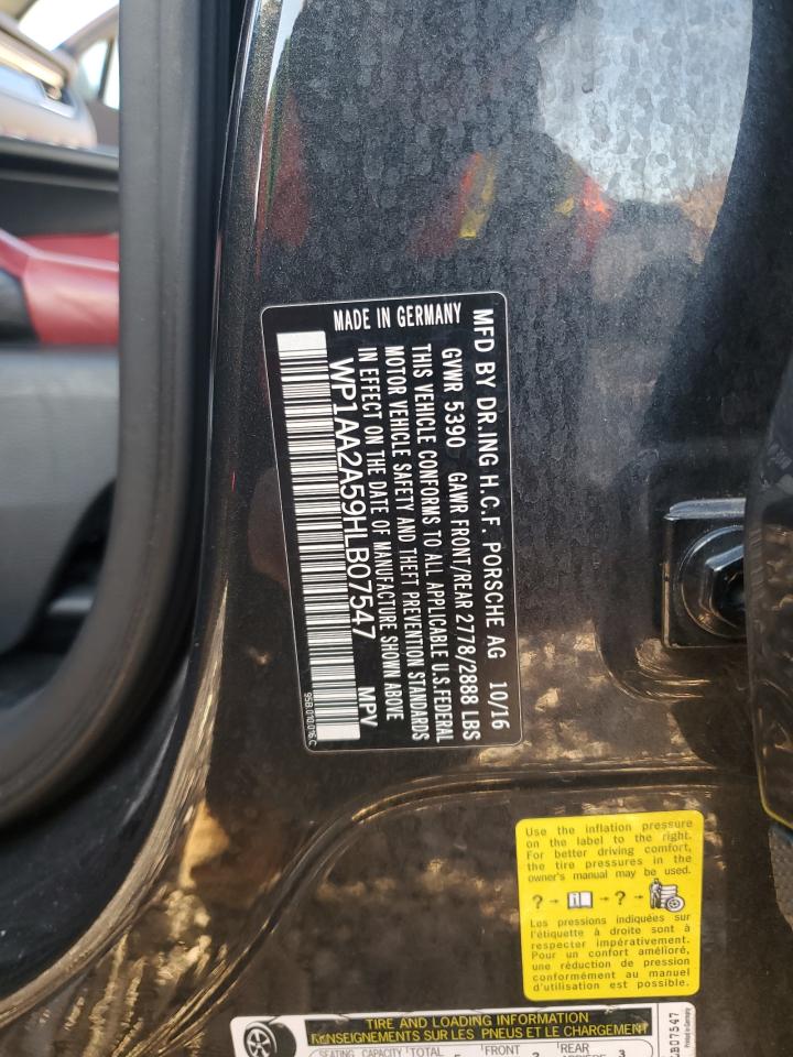 2017 Porsche Macan VIN: WP1AA2A59HLB07547 Lot: 86836335