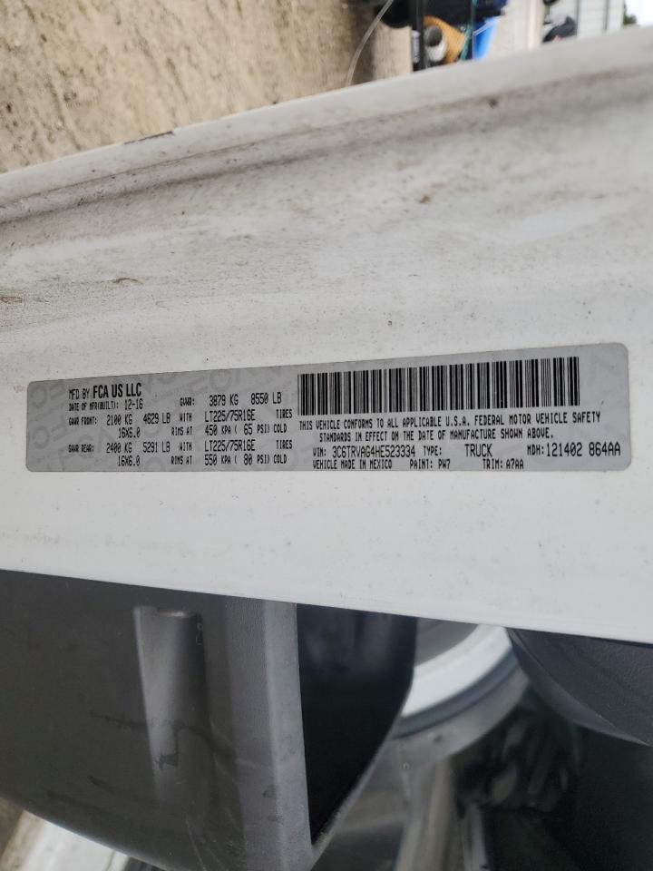 2017 Ram Promaster 1500 Delivery Van VIN: 3C6TRVAG4HE523334 Lot: 87481865