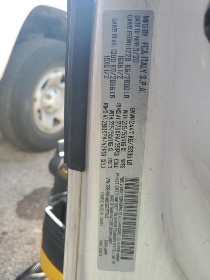 2020 Ram Promaster City VIN: ZFBHRFAB1L6R87143 Lot: 82123835