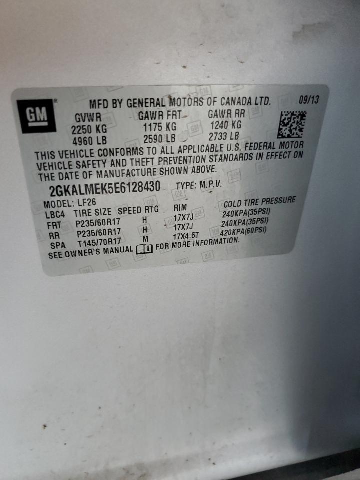 2014 GMC Terrain Sle VIN: 2GKALMEK5E6128430 Lot: 84257065