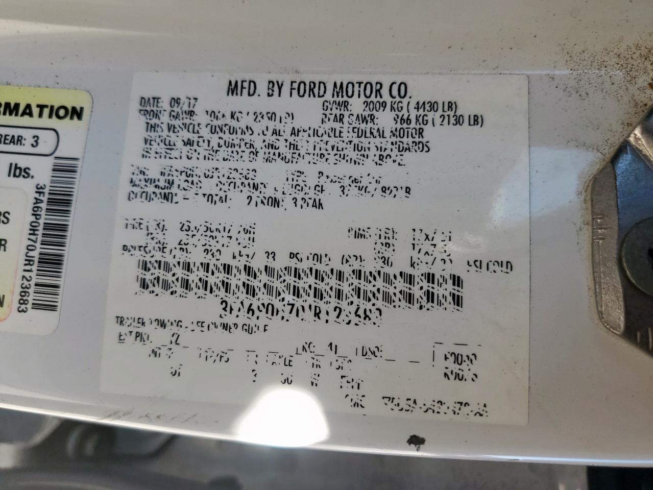 2018 Ford Fusion Se VIN: 3FA6P0H70JR123683 Lot: 82434455