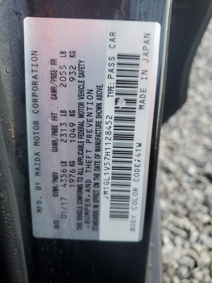 2017 Mazda 6 Touring VIN: JM1GL1V57H1128452 Lot: 85868605