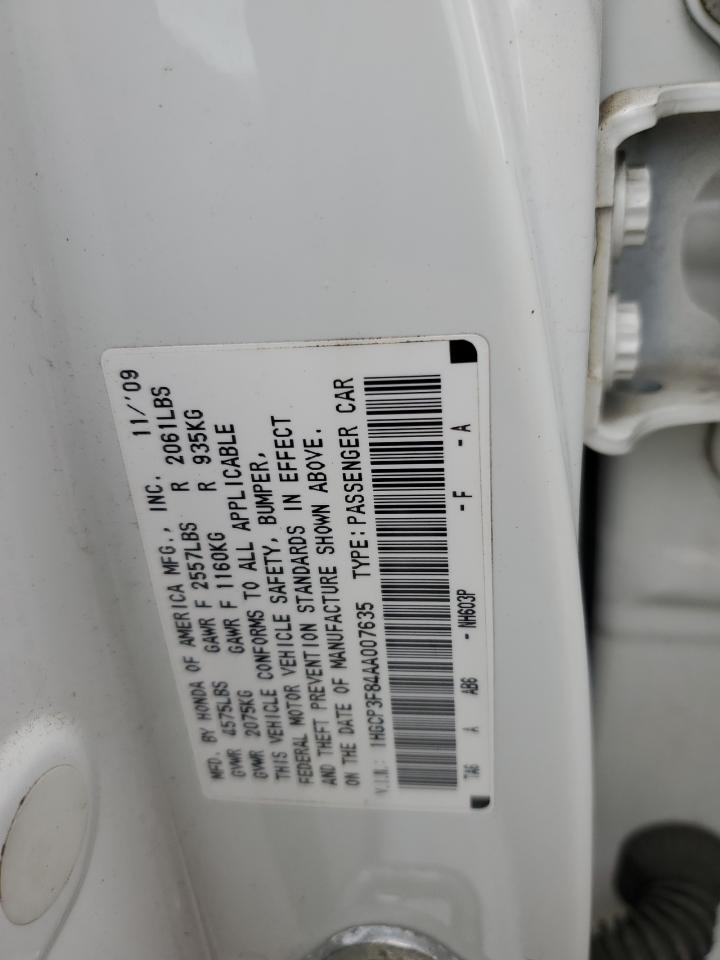 2010 Honda Accord Exl VIN: 1HGCP3F84AA007635 Lot: 86495655