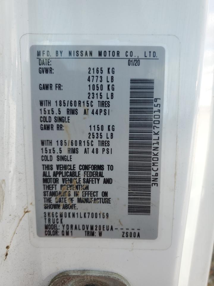 2020 Nissan Nv200 2.5S VIN: 3N6CM0KN1LK700159 Lot: 85544025