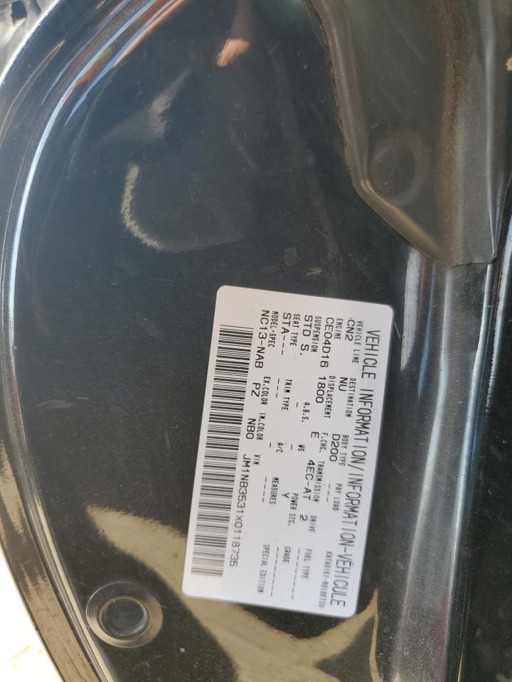 1999 Mazda Mx-5 Miata VIN: JM1NB3531X0118735 Lot: 84290725