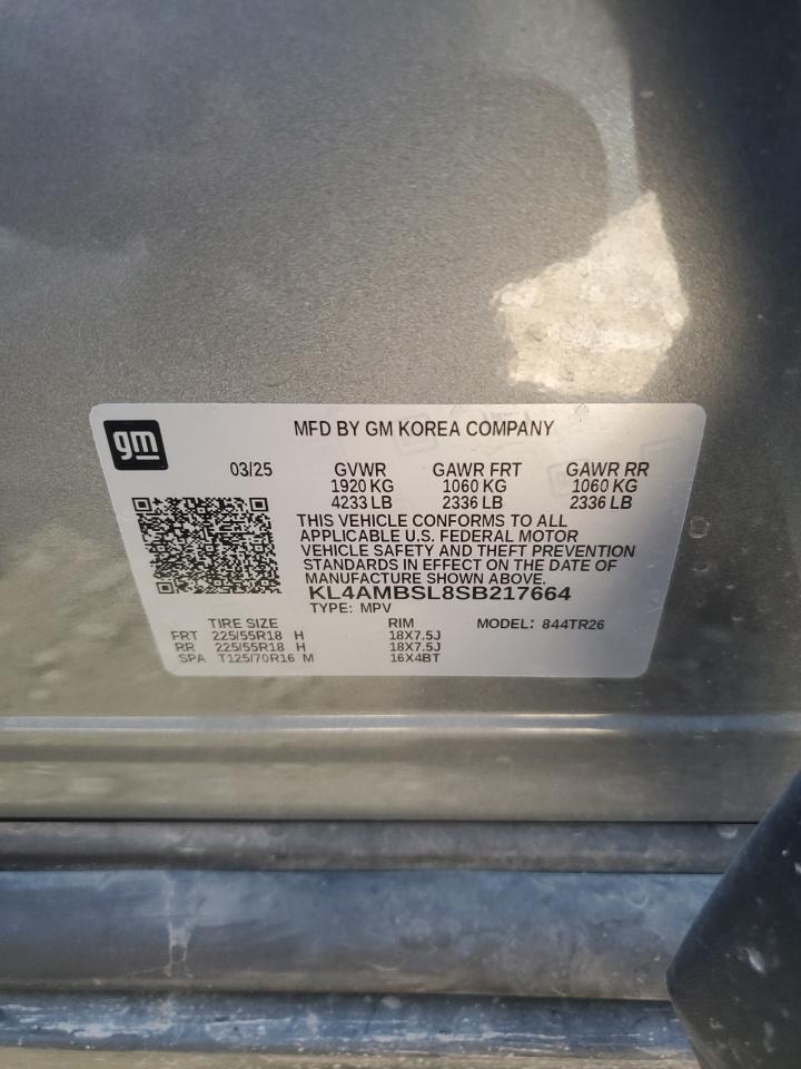 2025 Buick Encore Gx Preferred VIN: KL4AMBSL8SB217664 Lot: 87038895