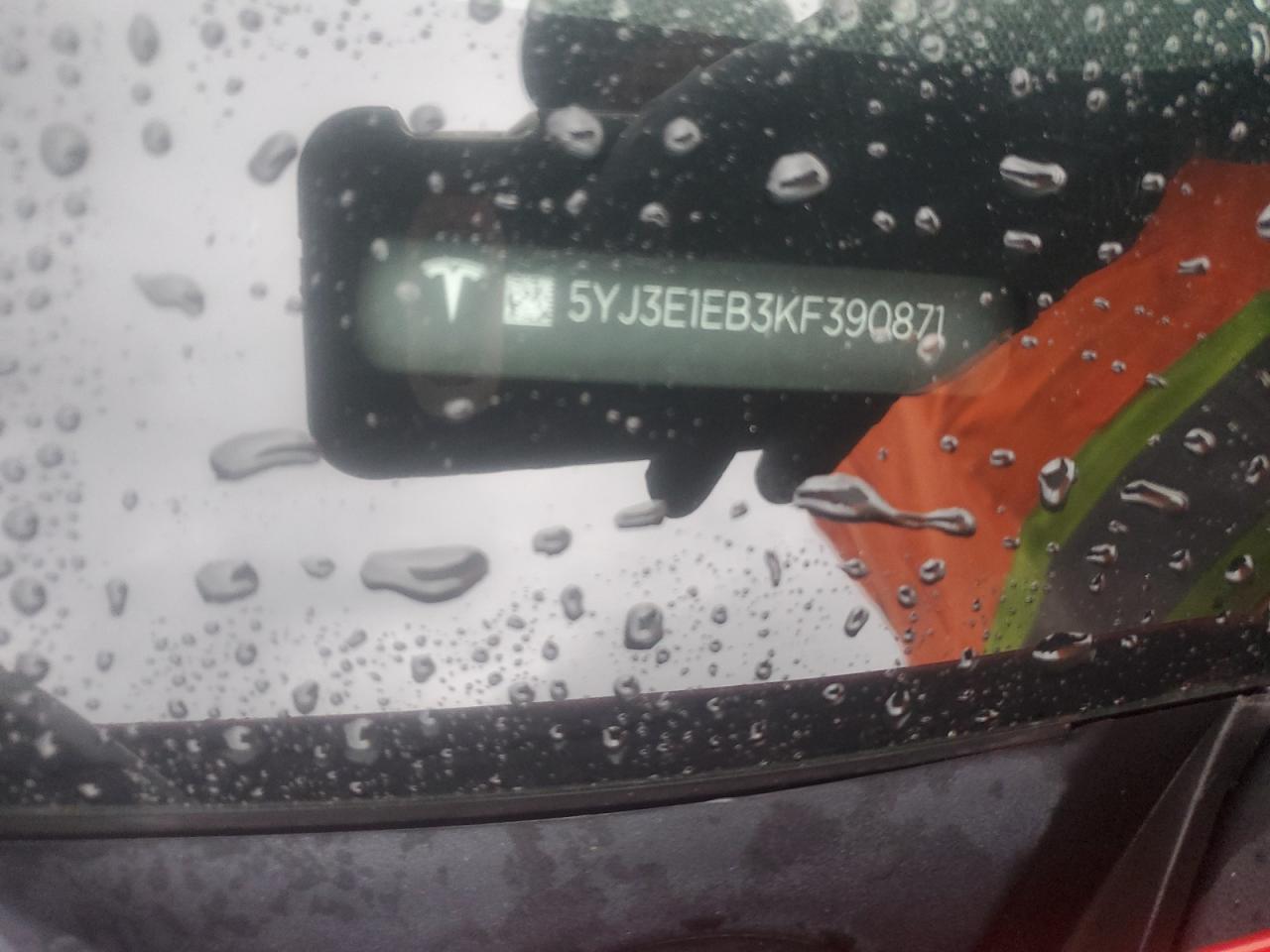 2019 Tesla Model 3 VIN: 5YJ3E1EB3KF390871 Lot: 90350825