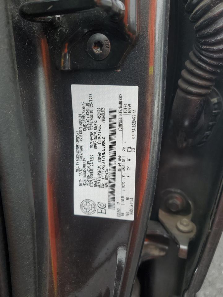 2017 Ford F250 Super Duty VIN: 1FT7W2BT7HEE39002 Lot: 84807175