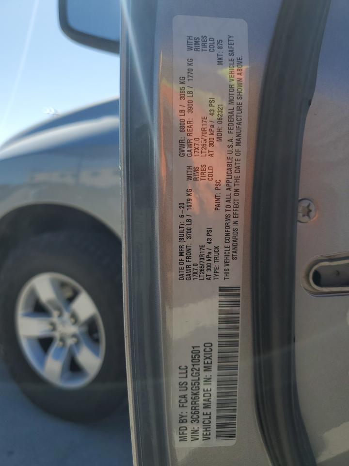 2020 Ram 1500 Classic Tradesman VIN: 3C6RR6KG5LG210501 Lot: 87299505