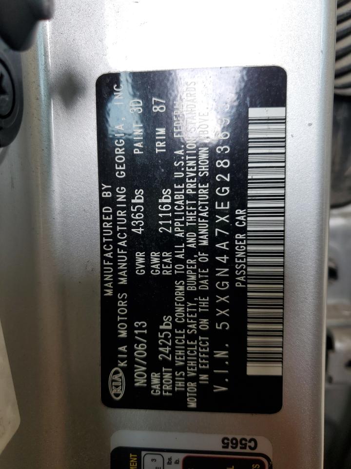 2014 Kia Optima Ex VIN: 5XXGN4A7XEG283693 Lot: 83950455