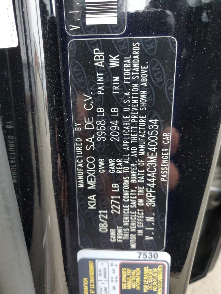 2021 Kia Forte Gt VIN: 3KPF44AC3ME400534 Lot: 82357915