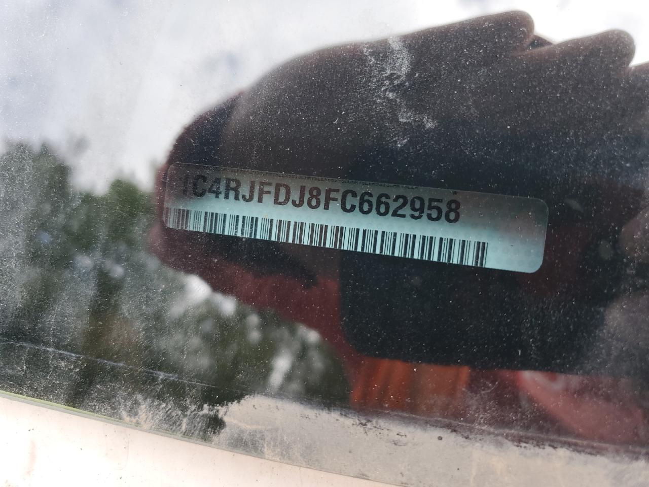 2015 Jeep Grand Cherokee Srt-8 VIN: 1C4RJFDJ8FC662958 Lot: 85676535