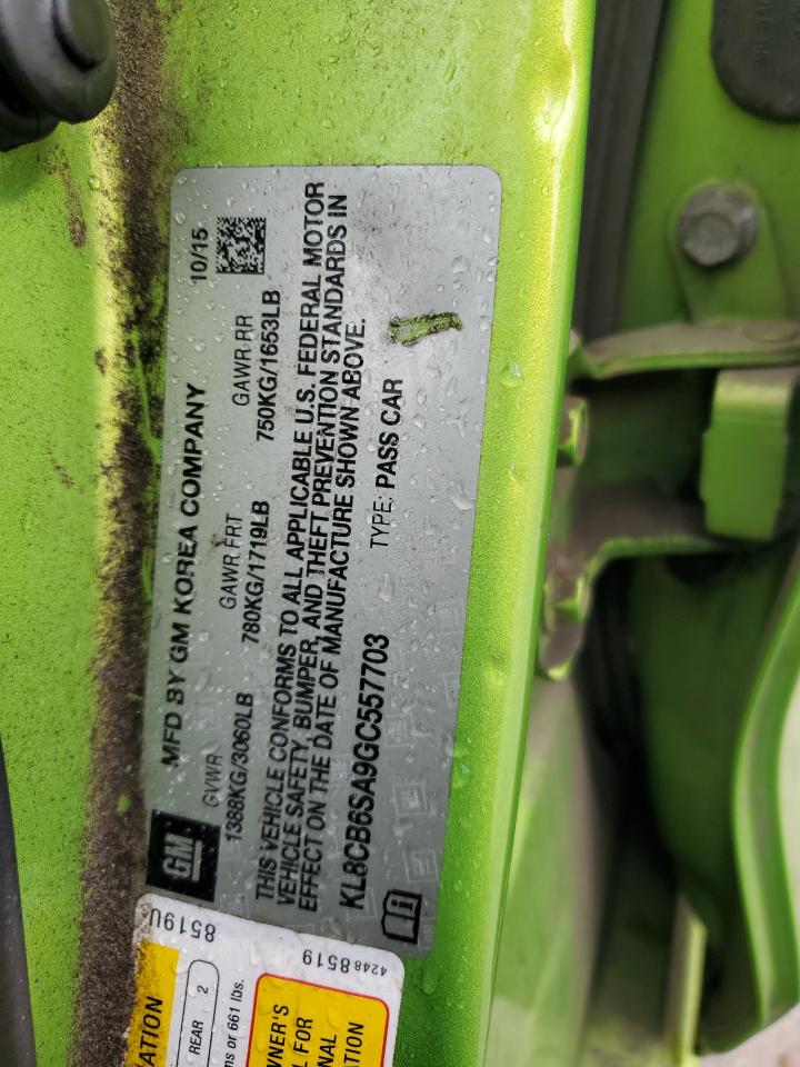 2016 Chevrolet Spark Ls VIN: KL8CB6SA9GC557703 Lot: 84359515