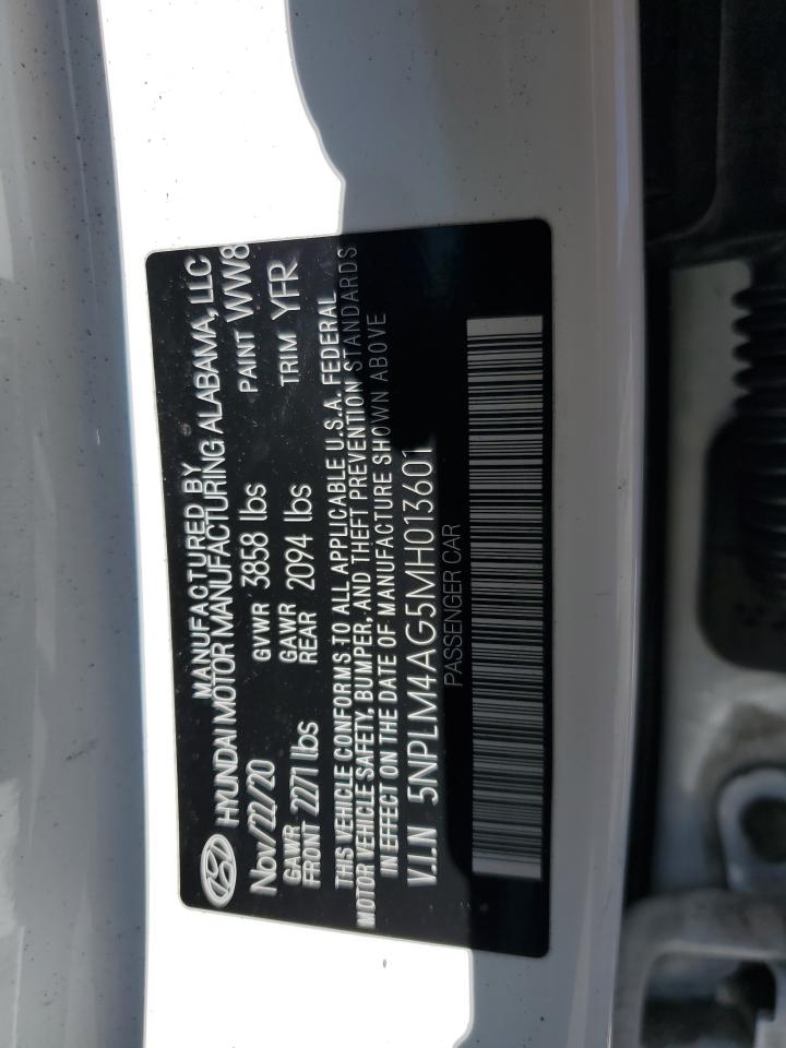 2021 Hyundai Elantra Sel VIN: 5NPLM4AG5MH013601 Lot: 86064455