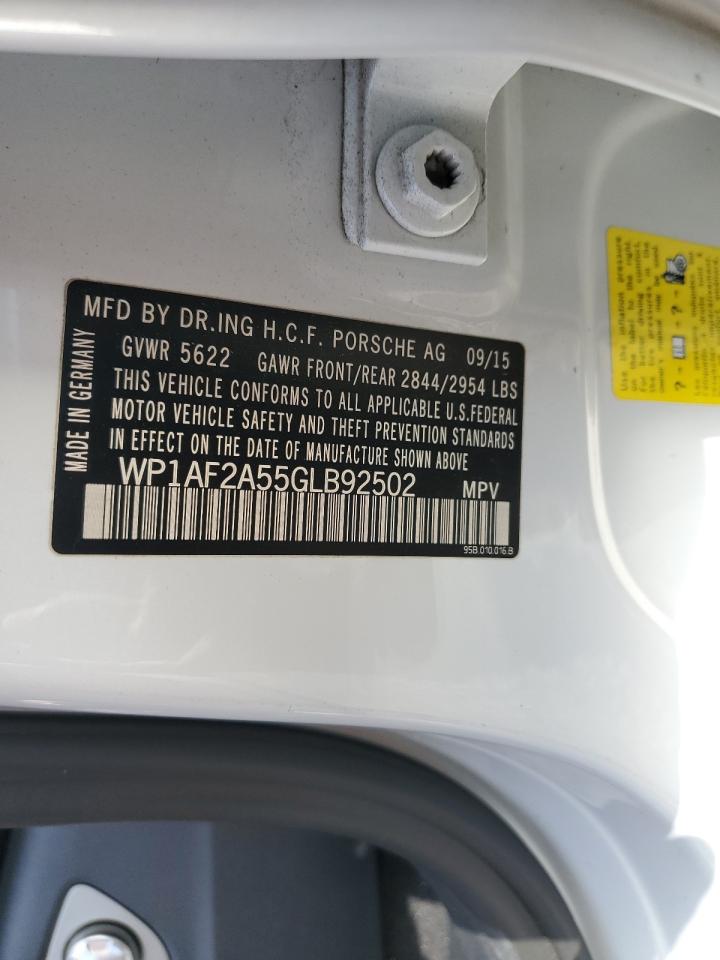 2016 Porsche Macan Turbo VIN: WP1AF2A55GLB92502 Lot: 86273365