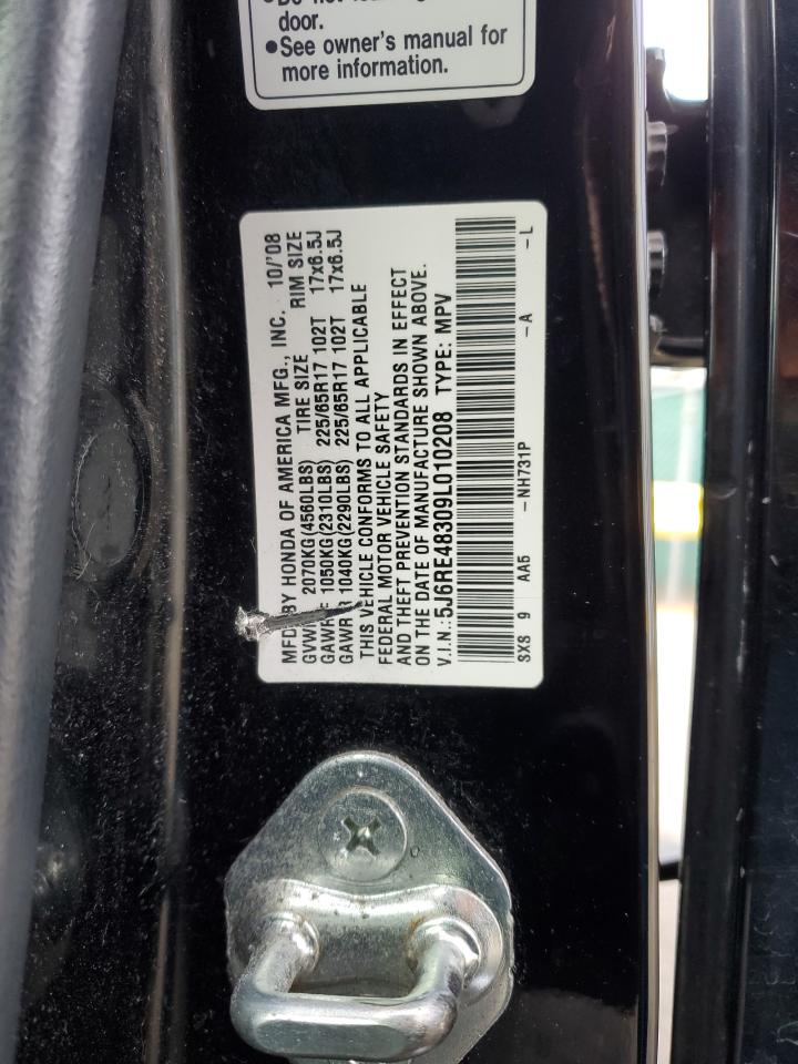 2009 Honda Cr-V Lx VIN: 5J6RE48309L010208 Lot: 85421025