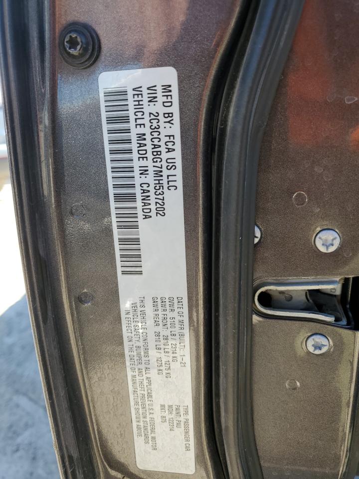 2021 Chrysler 300 S VIN: 2C3CCABG7MH537202 Lot: 86694595