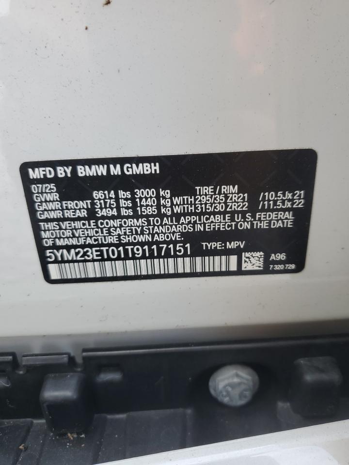 2026 BMW X6 M Competition VIN: 5YM23ET01T9117151 Lot: 82322035