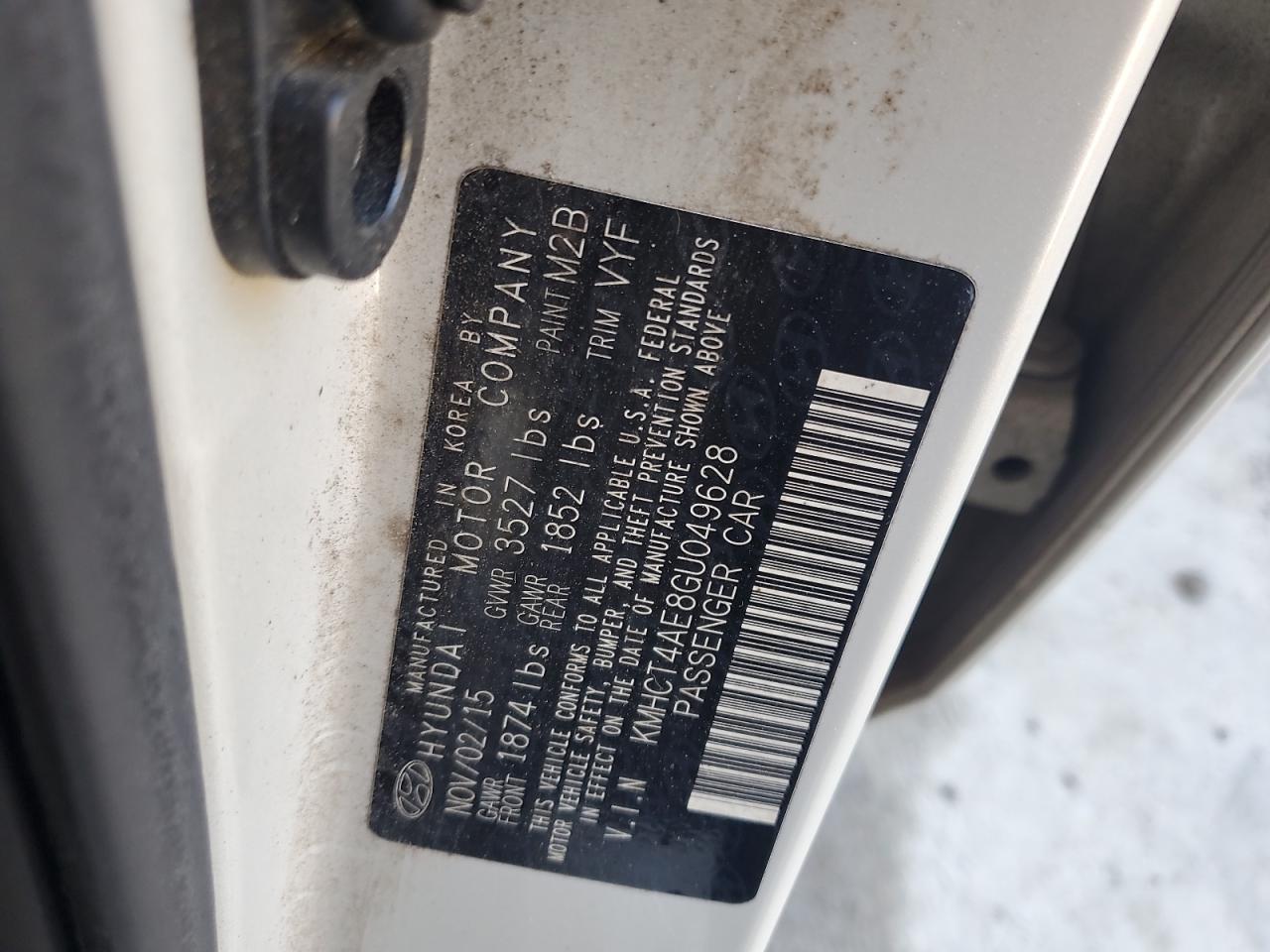 2016 Hyundai Accent Se VIN: KMHCT4AE8GU049628 Lot: 82406535