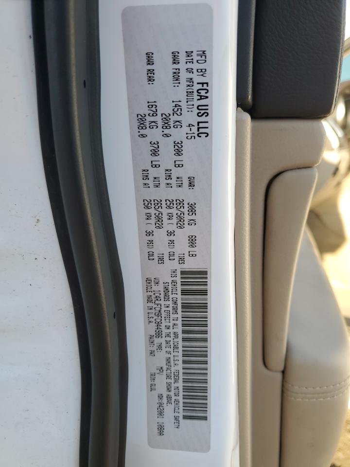 2015 Jeep Grand Cherokee Overland VIN: 1C4RJFCM9FC844986 Lot: 82248755