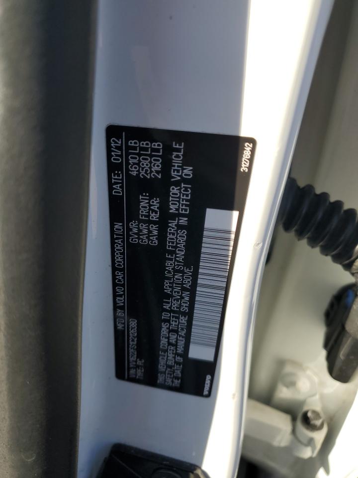 2012 Volvo S60 T5 VIN: YV1622FS1C2126380 Lot: 85340445