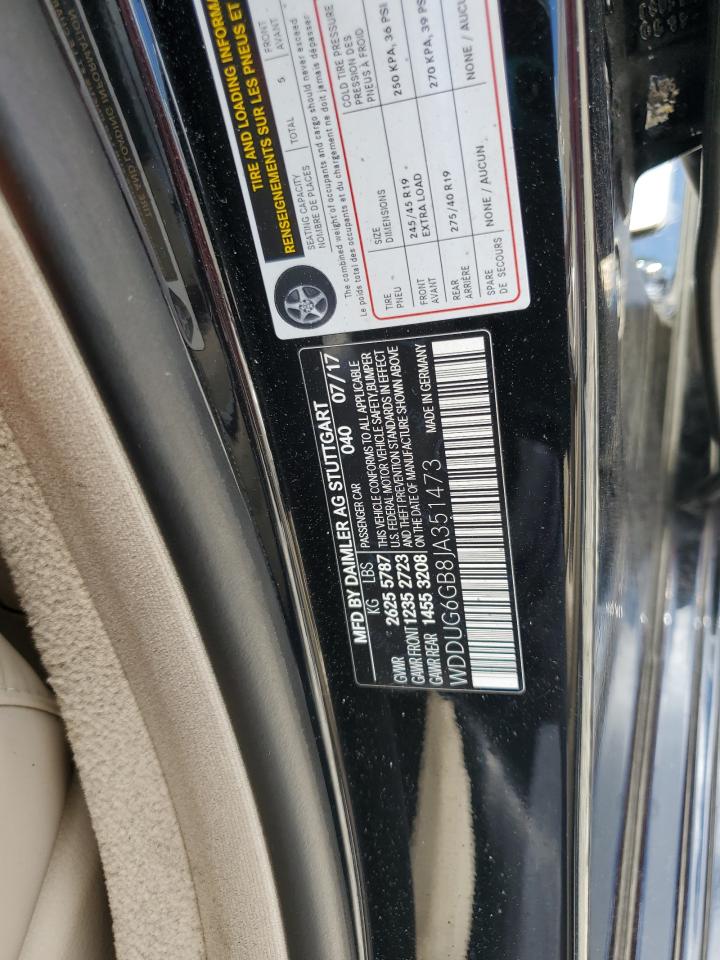 2018 Mercedes-Benz S 450 VIN: WDDUG6GB8JA351473 Lot: 85660785