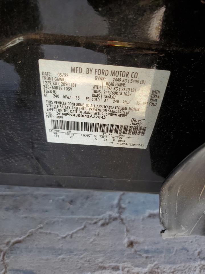 2023 Ford Edge Sel VIN: 2FMPK4J99PBA37842 Lot: 90293595