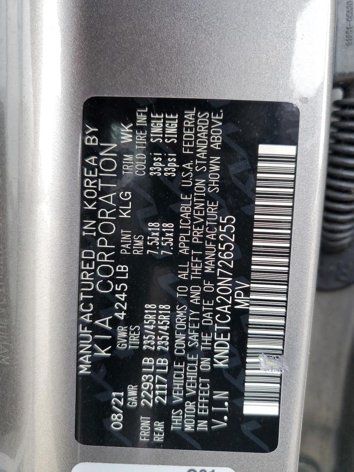 2022 Kia Seltos Sx VIN: KNDETCA20N7265255 Lot: 90279545