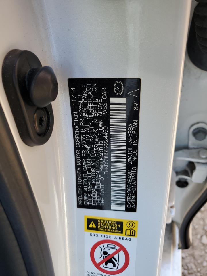 2015 Lexus Ct 200 VIN: JTHKD5BH8F2224450 Lot: 90346335