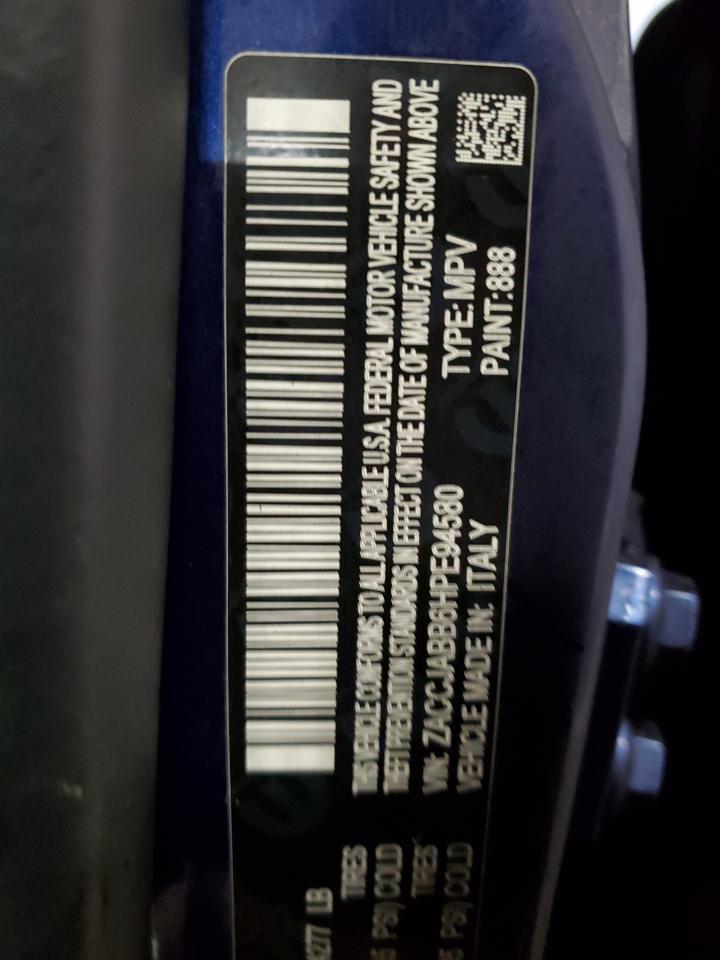 2017 Jeep Renegade Latitude VIN: ZACCJABB6HPE94580 Lot: 85701505