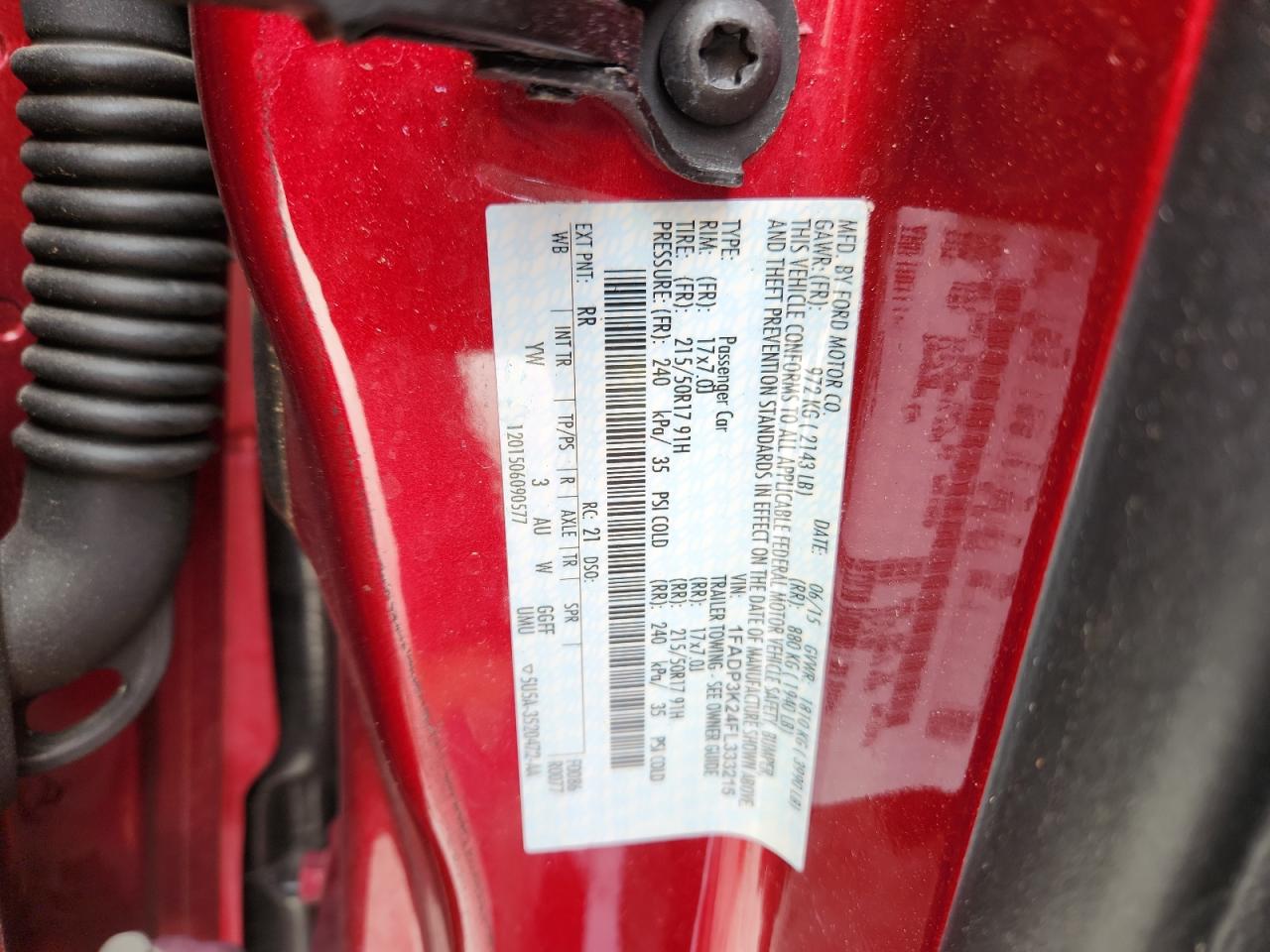 2015 Ford Focus Se VIN: 1FADP3K24FL333215 Lot: 84633365