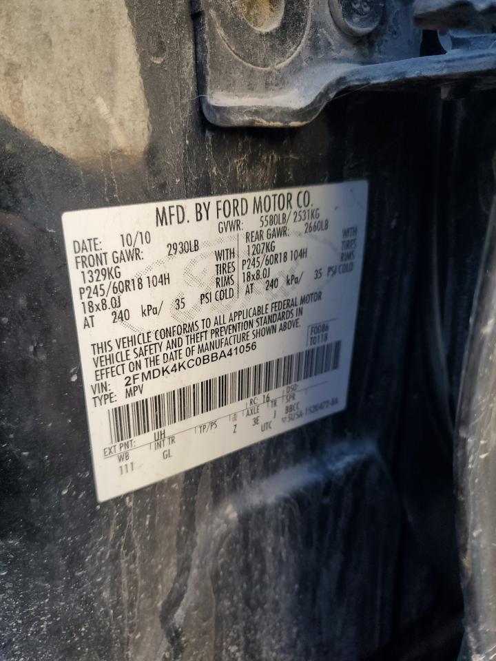 2011 Ford Edge Limited VIN: 2FMDK4KC0BBA41056 Lot: 86259755