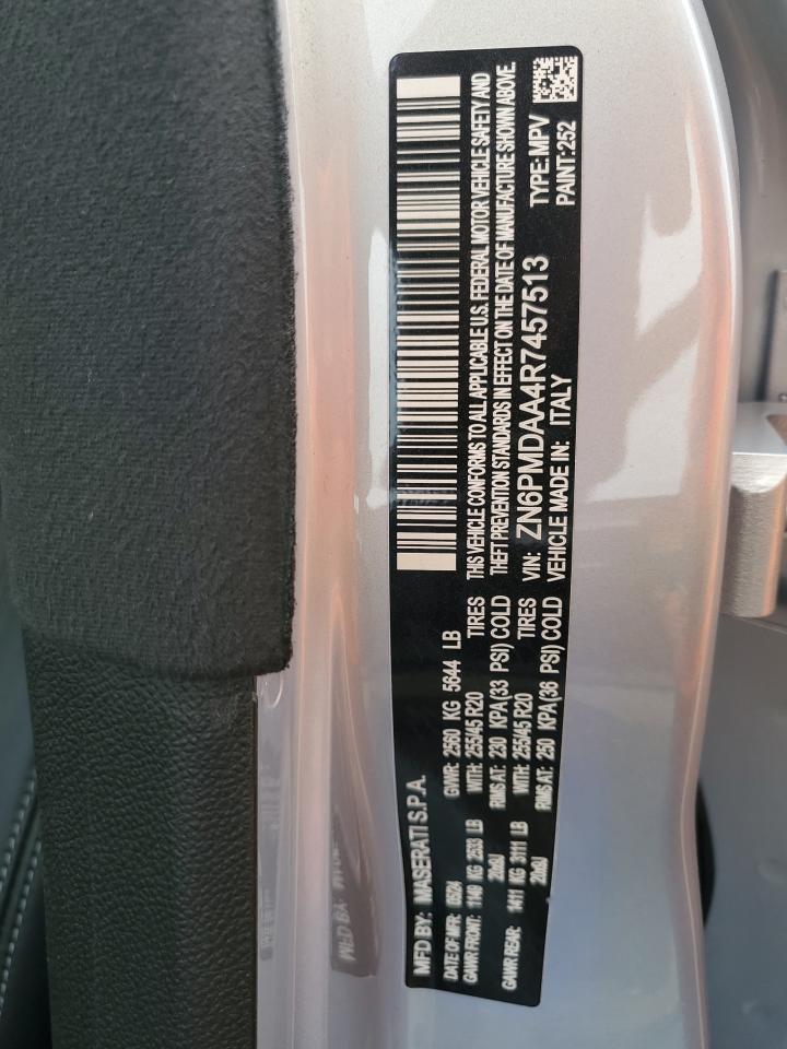 2024 Maserati Grecale Gt VIN: ZN6PMDAA4R7457513 Lot: 86713665