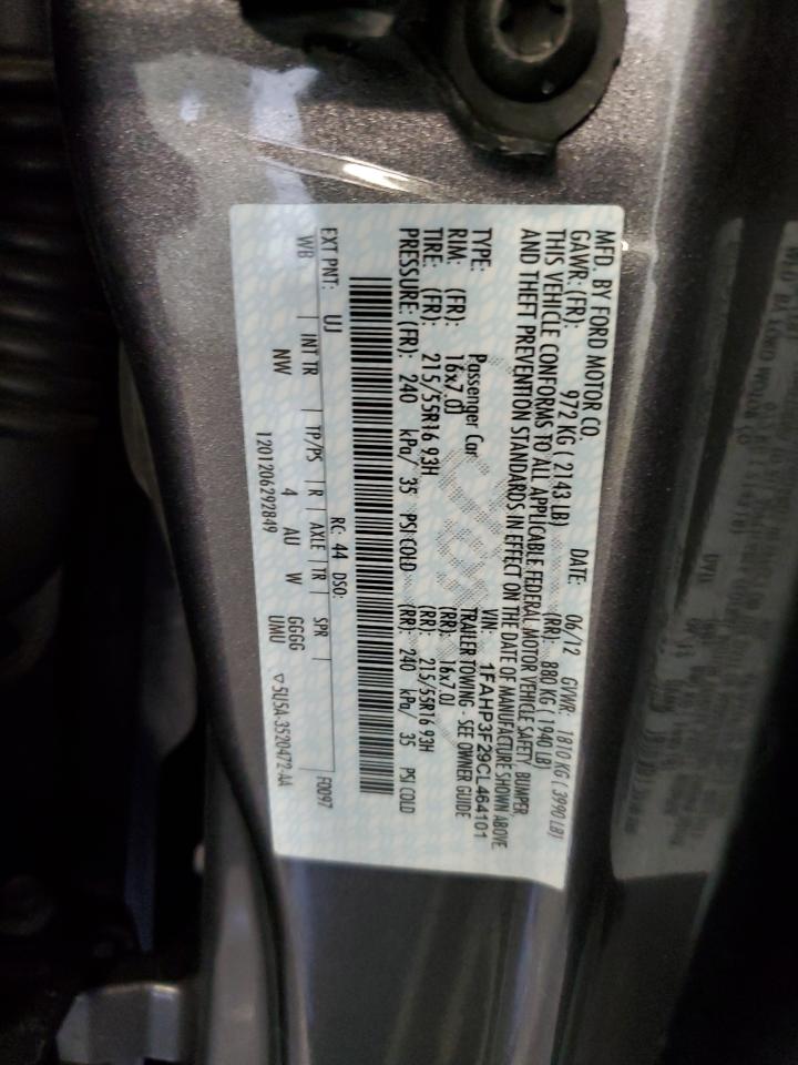 2012 Ford Focus Se VIN: 1FAHP3F29CL464101 Lot: 85742785