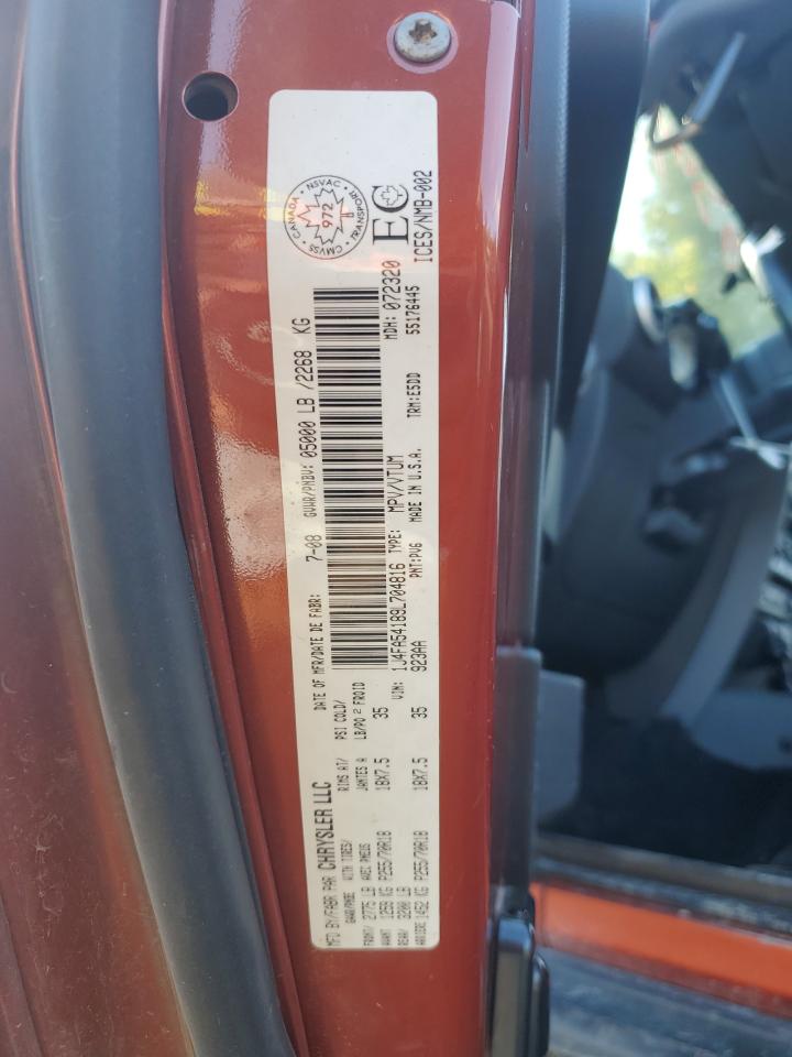 2009 Jeep Wrangler Sahara VIN: 1J4FA54189L704816 Lot: 82273915
