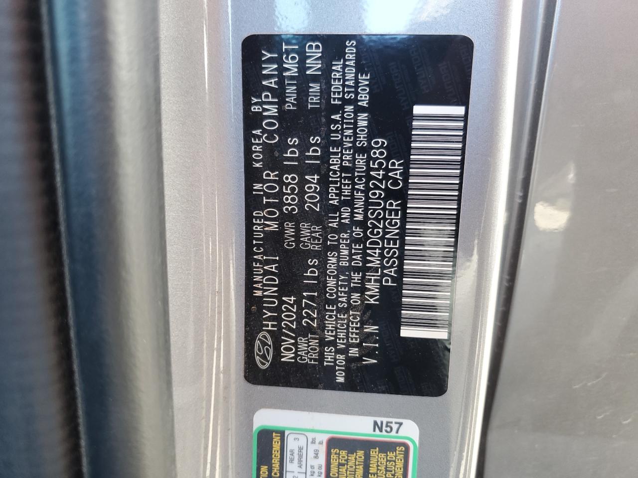 2025 Hyundai Elantra Sel Sport VIN: KMHLM4DG2SU924589 Lot: 85557355