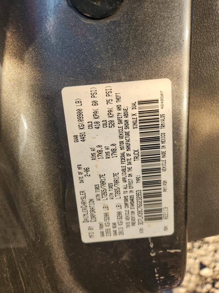 2006 Dodge Ram 3500 VIN: 3D7LX39C76G232953 Lot: 85952015