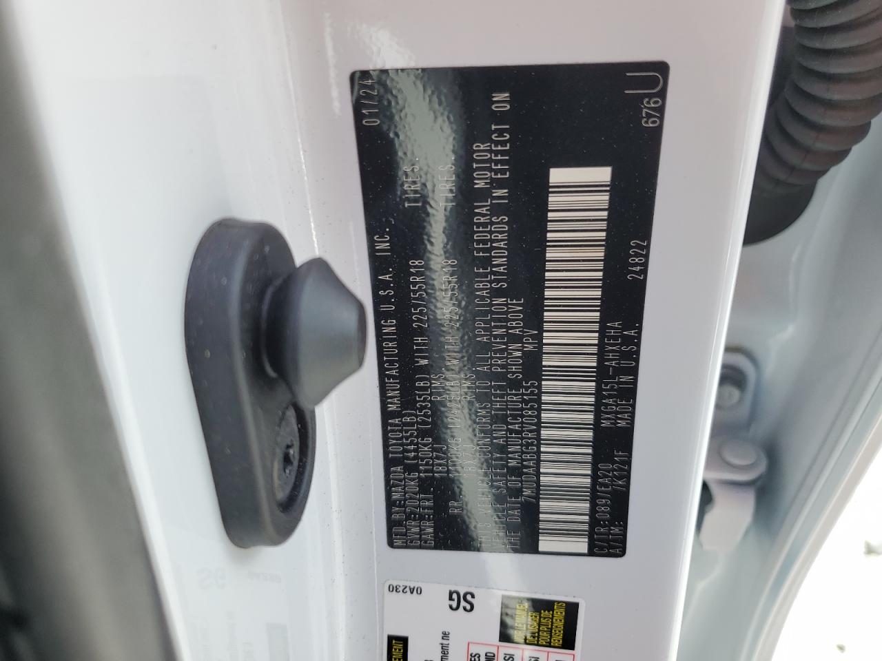 2024 Toyota Corolla Cross Xle VIN: 7MUDAABG3RV085155 Lot: 85115695