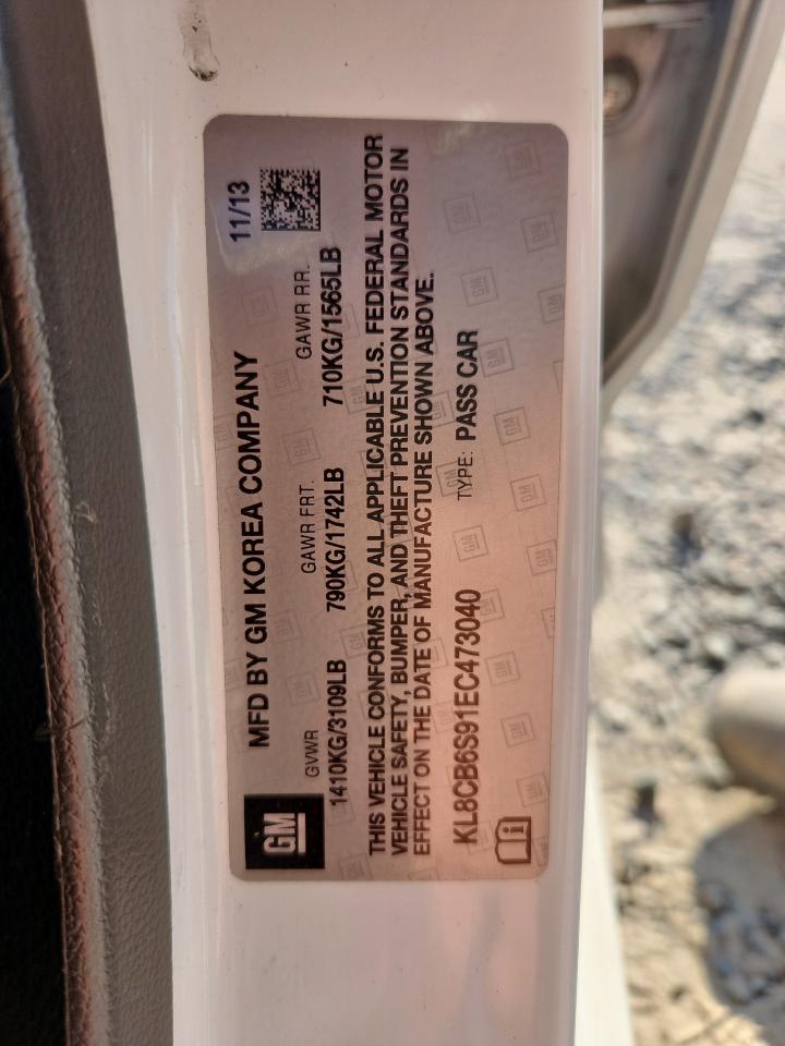 2014 Chevrolet Spark Ls VIN: KL8CB6S91EC473040 Lot: 82414855