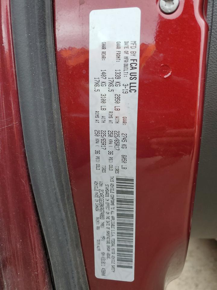 2019 Dodge Grand Caravan Gt VIN: 2C4RDGEG9KR674893 Lot: 90261615