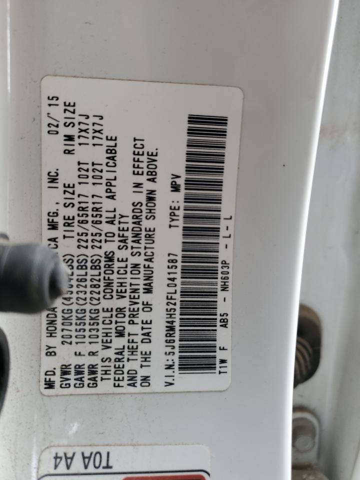 2015 Honda Cr-V Ex VIN: 5J6RM4H52FL041587 Lot: 82771305