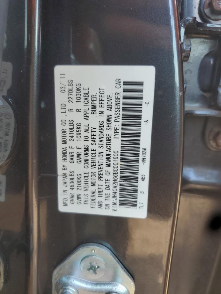 2011 Acura Tsx VIN: JH4CW2H66BC001900 Lot: 84773575