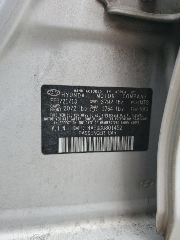 2013 Hyundai Elantra Gls VIN: KMHDH4AE9DU801452 Lot: 86458485