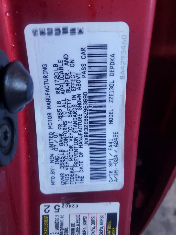 2008 Toyota Corolla Ce VIN: 1NXBR32E88Z963690 Lot: 82043895