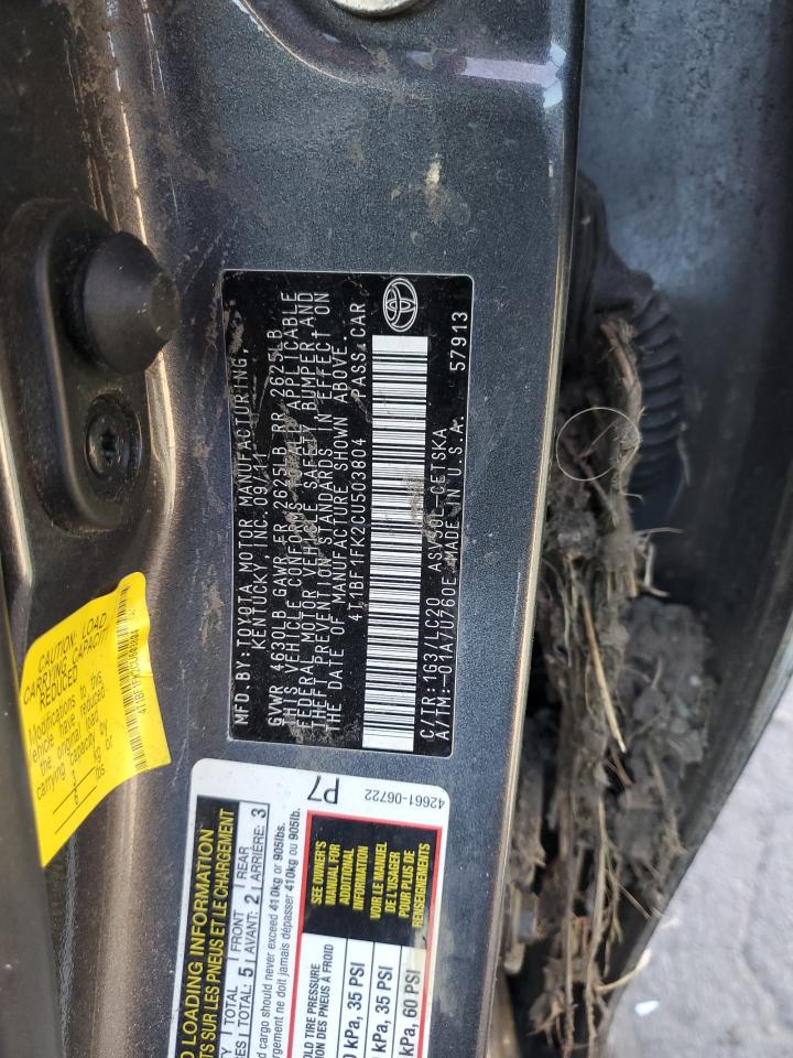 2012 Toyota Camry Base VIN: 4T1BF1FK2CU503804 Lot: 81427105