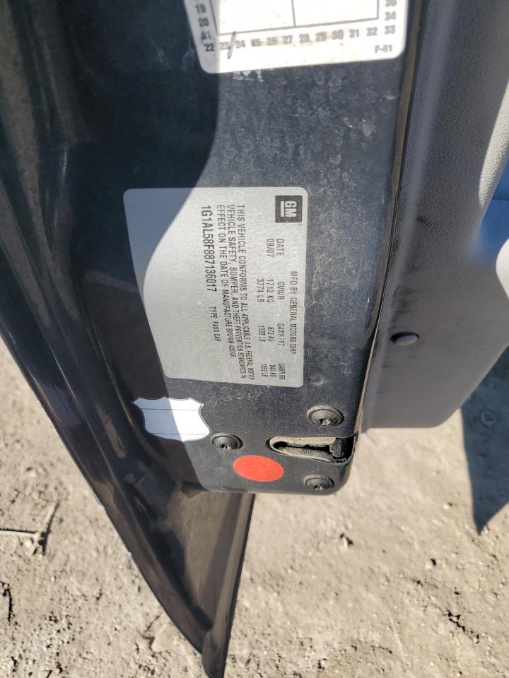 2008 Chevrolet Cobalt Lt VIN: 1G1AL58F887136017 Lot: 81886105