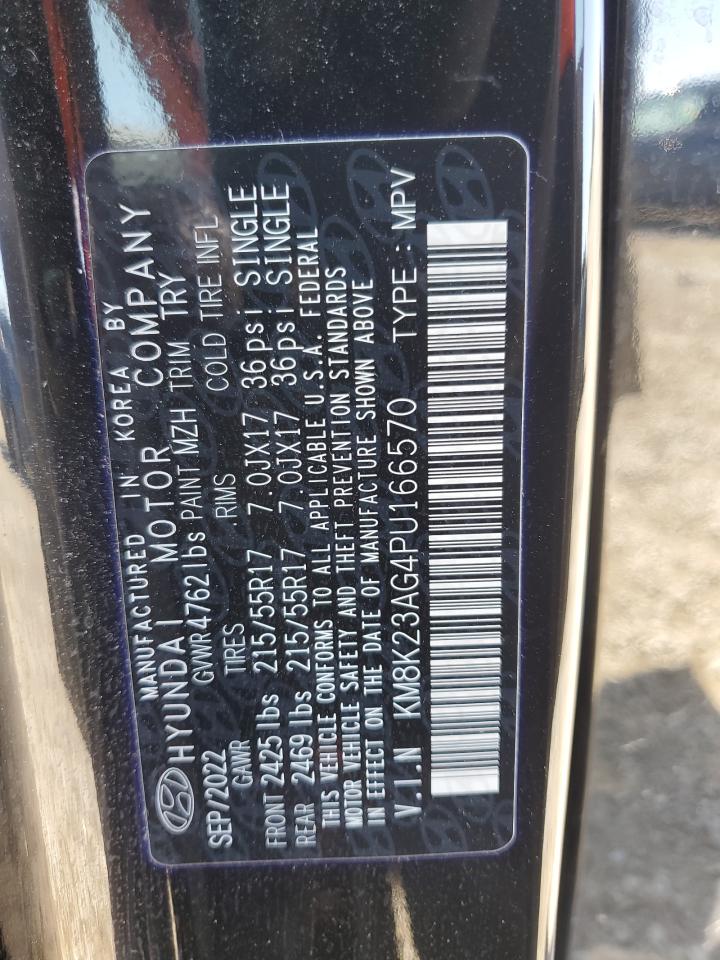 2023 Hyundai Kona Se VIN: KM8K23AG4PU166570 Lot: 82192035